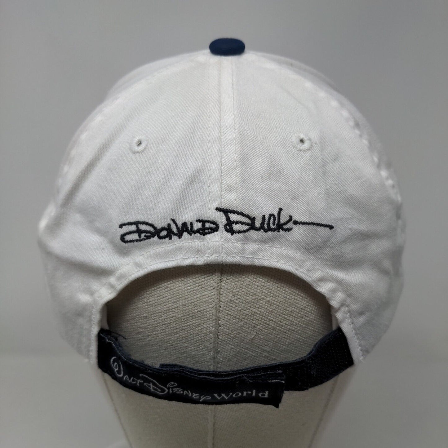 Mickey Mouse Pluto Goofy Minnie Mouse Donald Duck Strapback Hat White OSFA