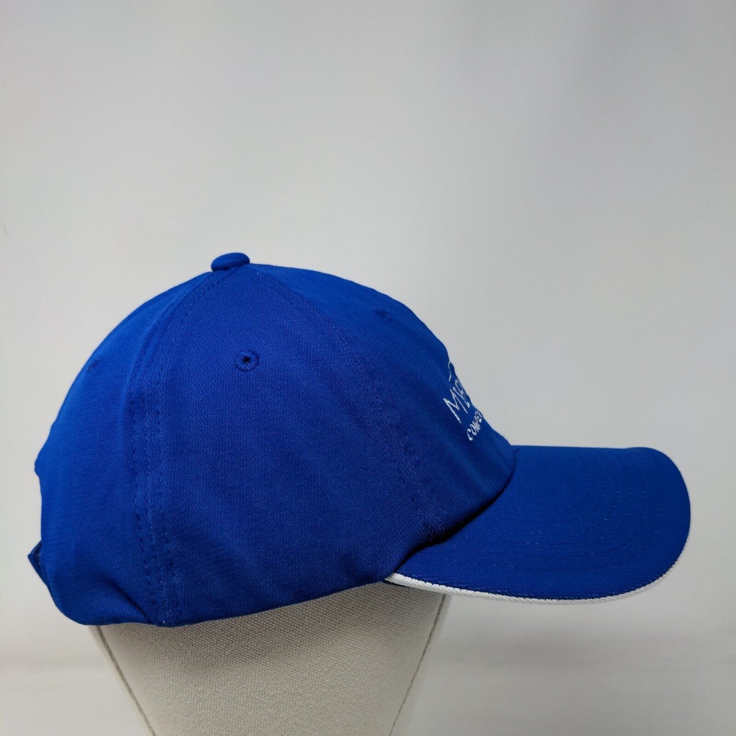 Meridian Strapback Hat Blue One Size Embroidered Port Authority