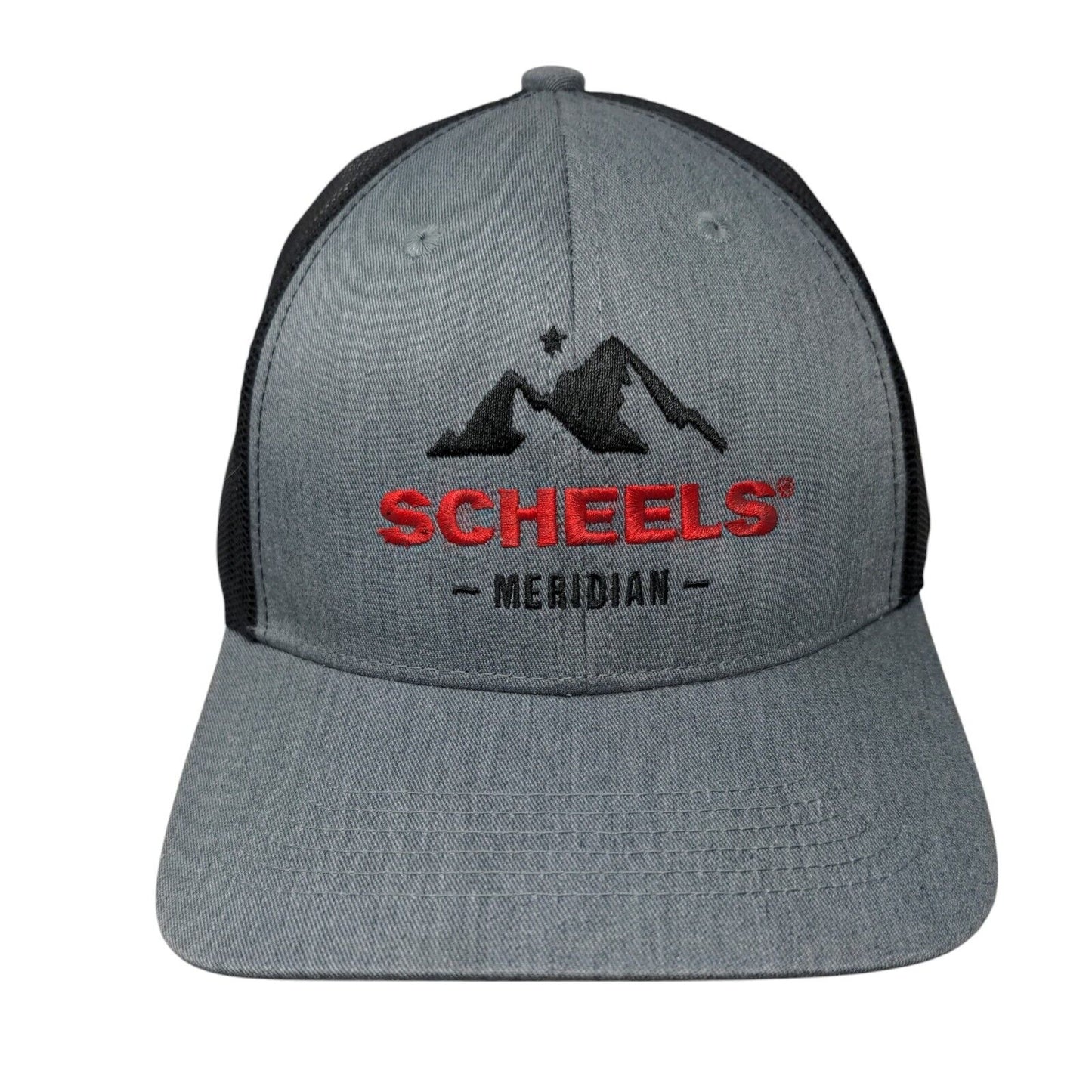 Scheels Meridian Snapback Trucker Hat Gray OSFM Adjustable Mesh Back W/Tags
