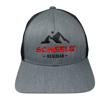 Scheels Meridian Snapback Trucker Hat Gray OSFM Adjustable Mesh Back W/Tags