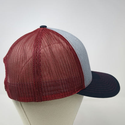 Richardson Trucker Hat Gray Blue Red One Size Raft River Transport Mesh Snapback