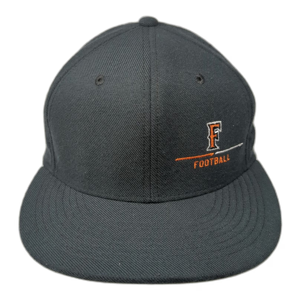 Nike Football Gray Baseball Cap L Orange Dri-FIT Perforated Mesh Flat Brim Hat