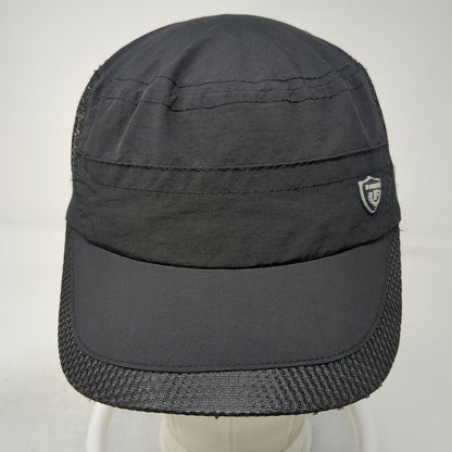 Black Army Cap One Size Shield Logo Mesh Side Panels Lightweight Adjustable Hat