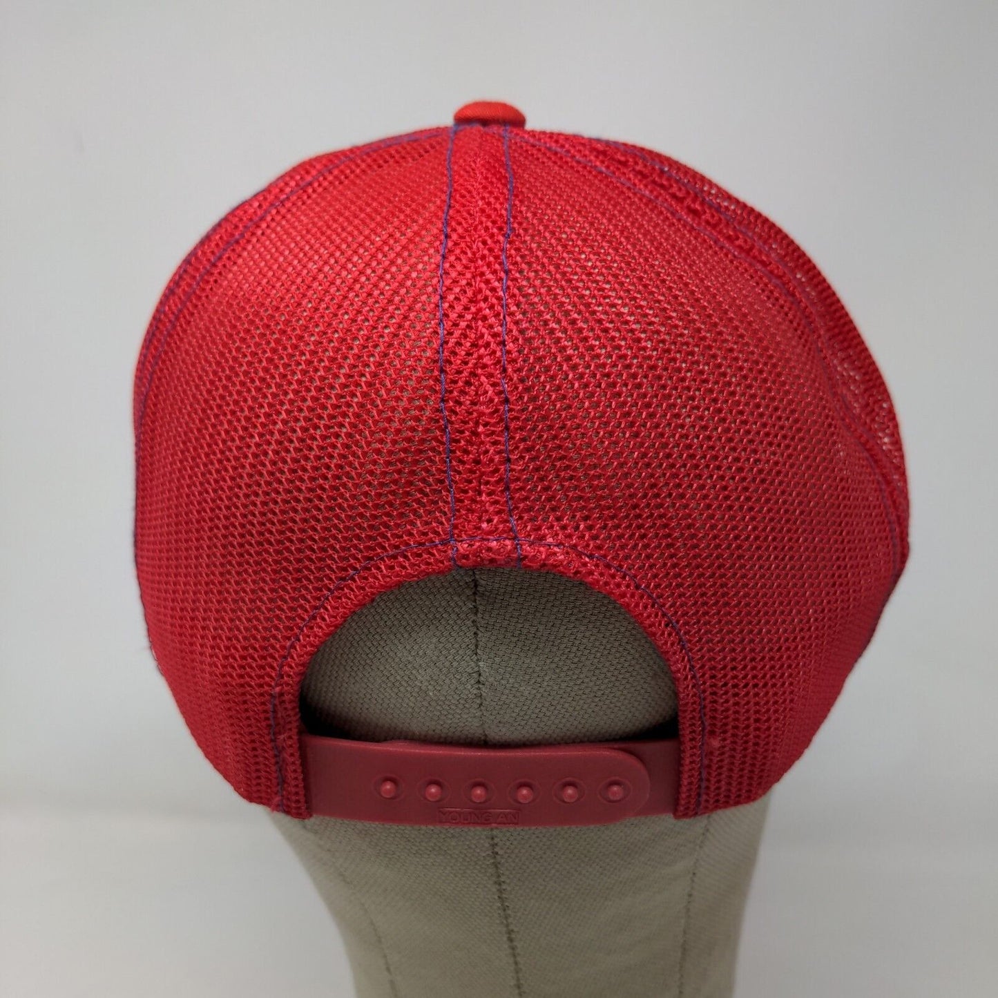 Daco Kotton Cool Men's Snapback Mesh Back Hat Red OSFA Blank Vintage
