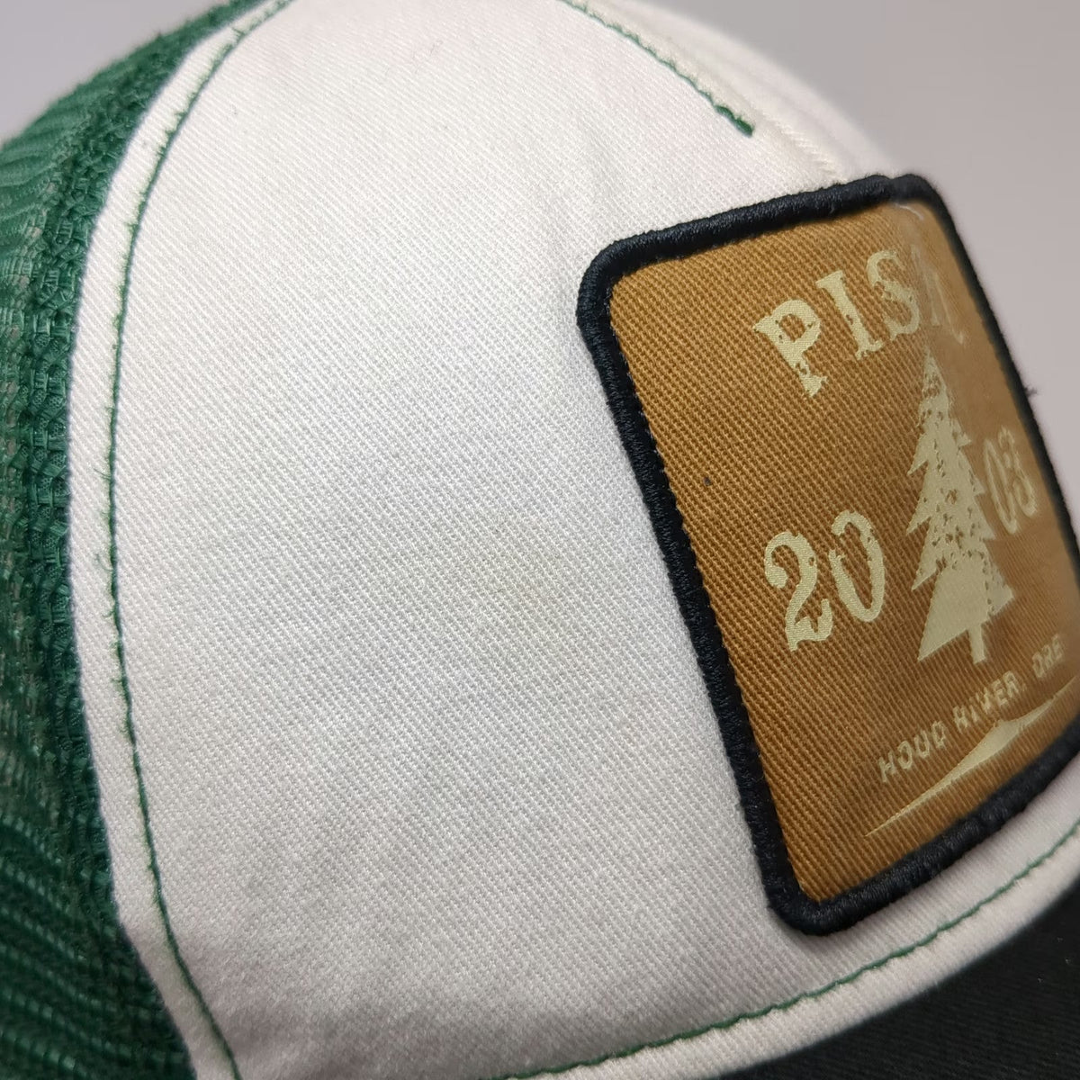 Pistil Trucker Hat One Size Green White Mesh Snapback Pine Tree Hood River Ore