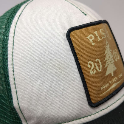Pistil Trucker Hat One Size Green White Mesh Snapback Pine Tree Hood River Ore