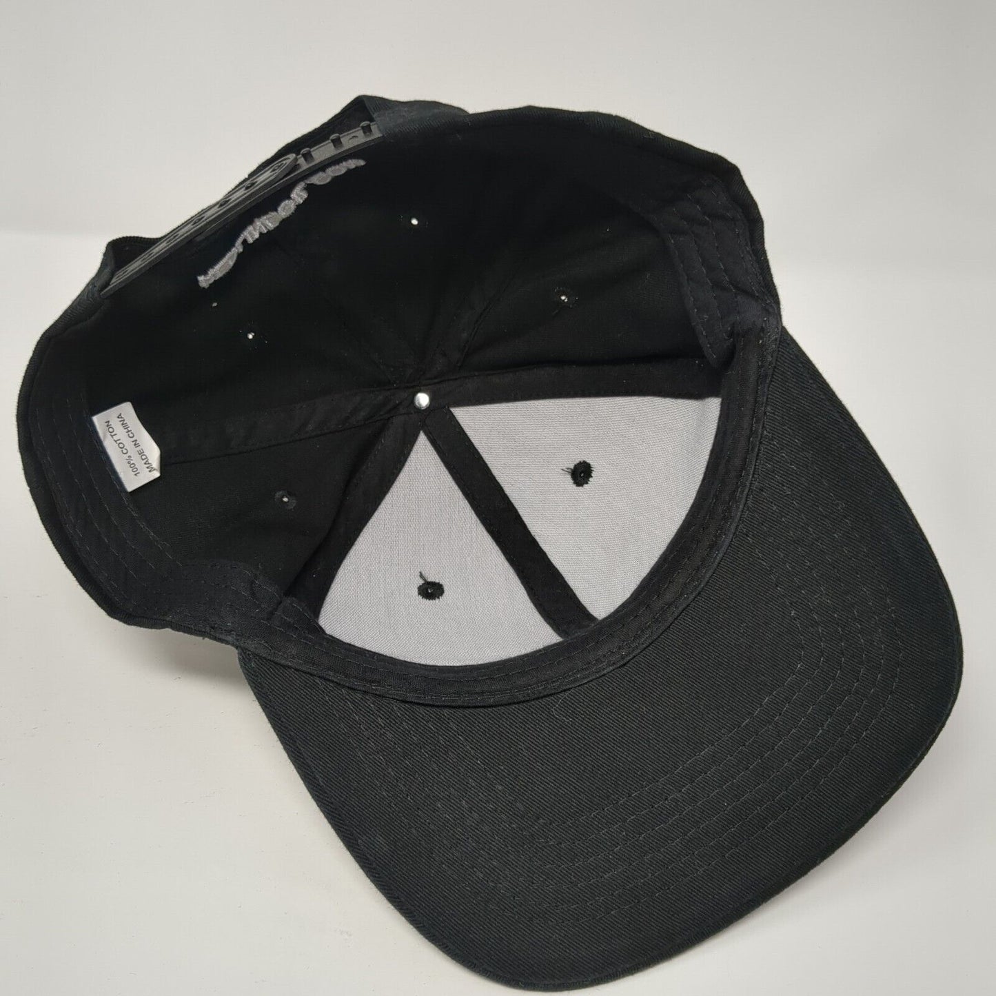 Red Line Oil Snapback Hat Black One Size Adjustable Embroidered 6 Panel Cotton