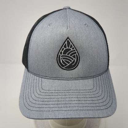 Richardson Snapback Trucker Hat Gray One Size Adjustable Mesh Back 6 Panel