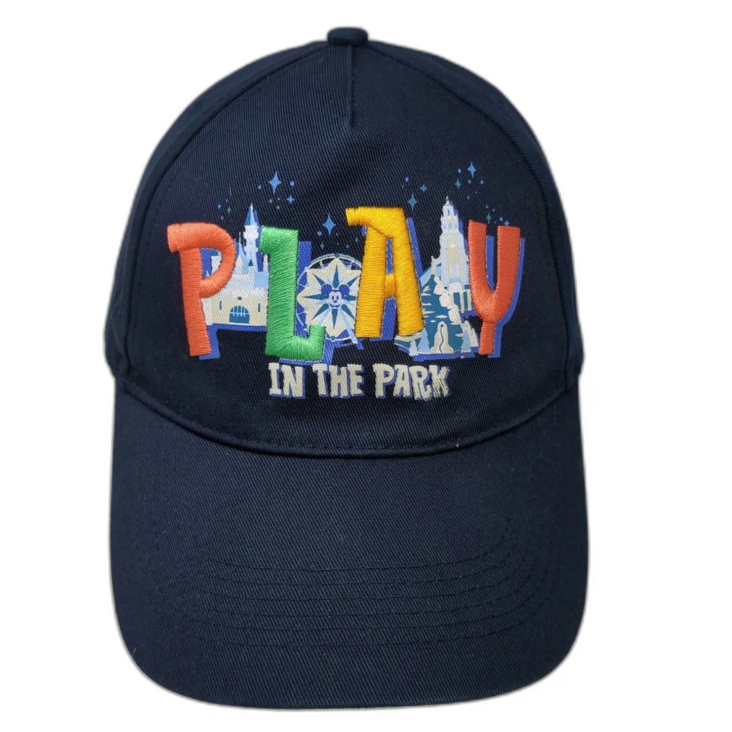 Disney 5 Panel Blue One Size Play in the Park Disneyland Resort Hat Adjustable