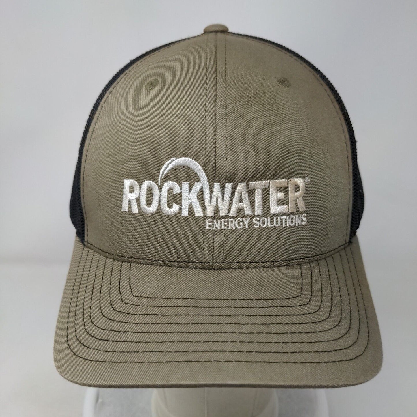 Rockwater Energy Solutions Snapback Mesh Back Trucker Hat Green One Size