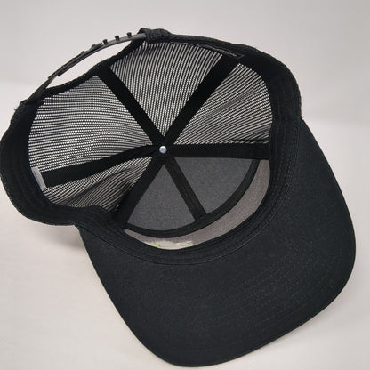 Stack Rock Group Snapback Trucker Hat Black One Size Mesh Back Flat Bill