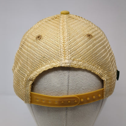 YOTES Snapback Trucker Hat Tan One Size Adjustable Embroidered Mesh Back Legacy