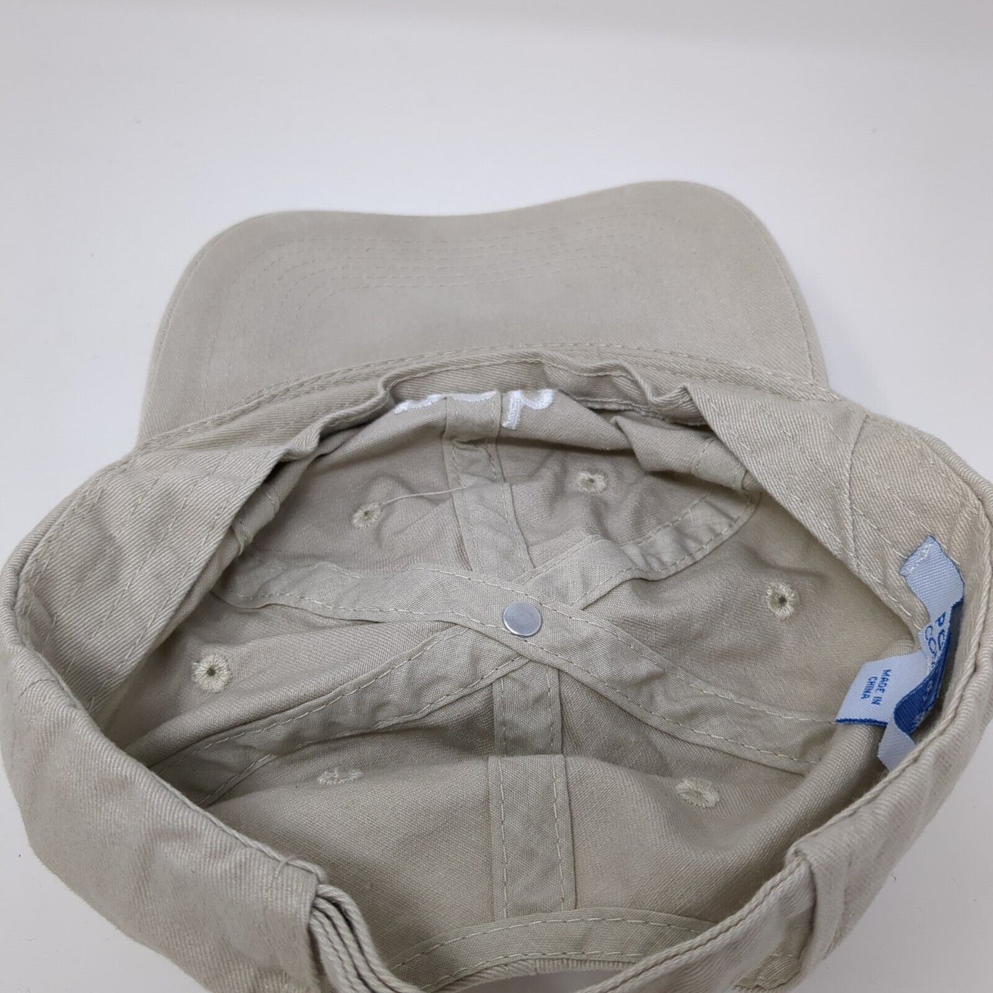 Nah Slideback Hat Tan One Size Adjustable Embroidered Port & Company