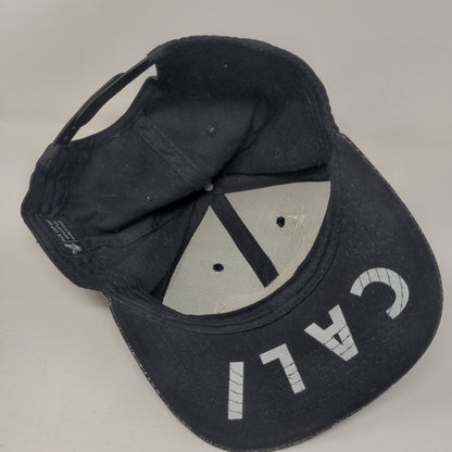 California Republic Snapback Hat Black OS Adjustable Embroidered Ace Cap Inc