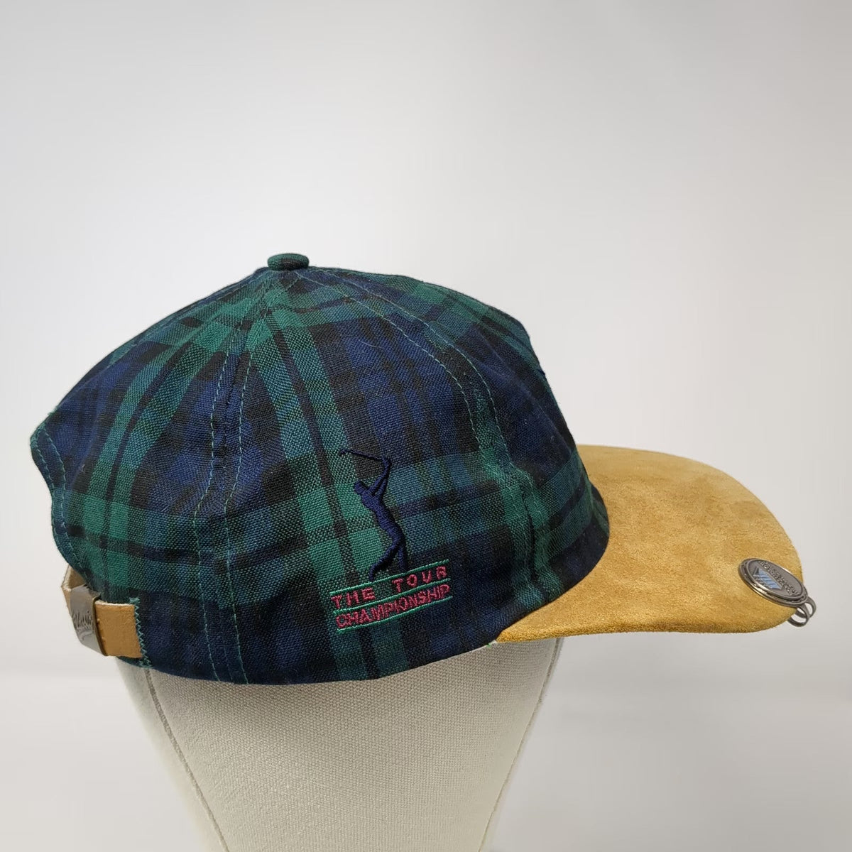 Classic Sportswear Baseball Cap Blue OSFM Suede Brim Plaid Southern Hills Hat