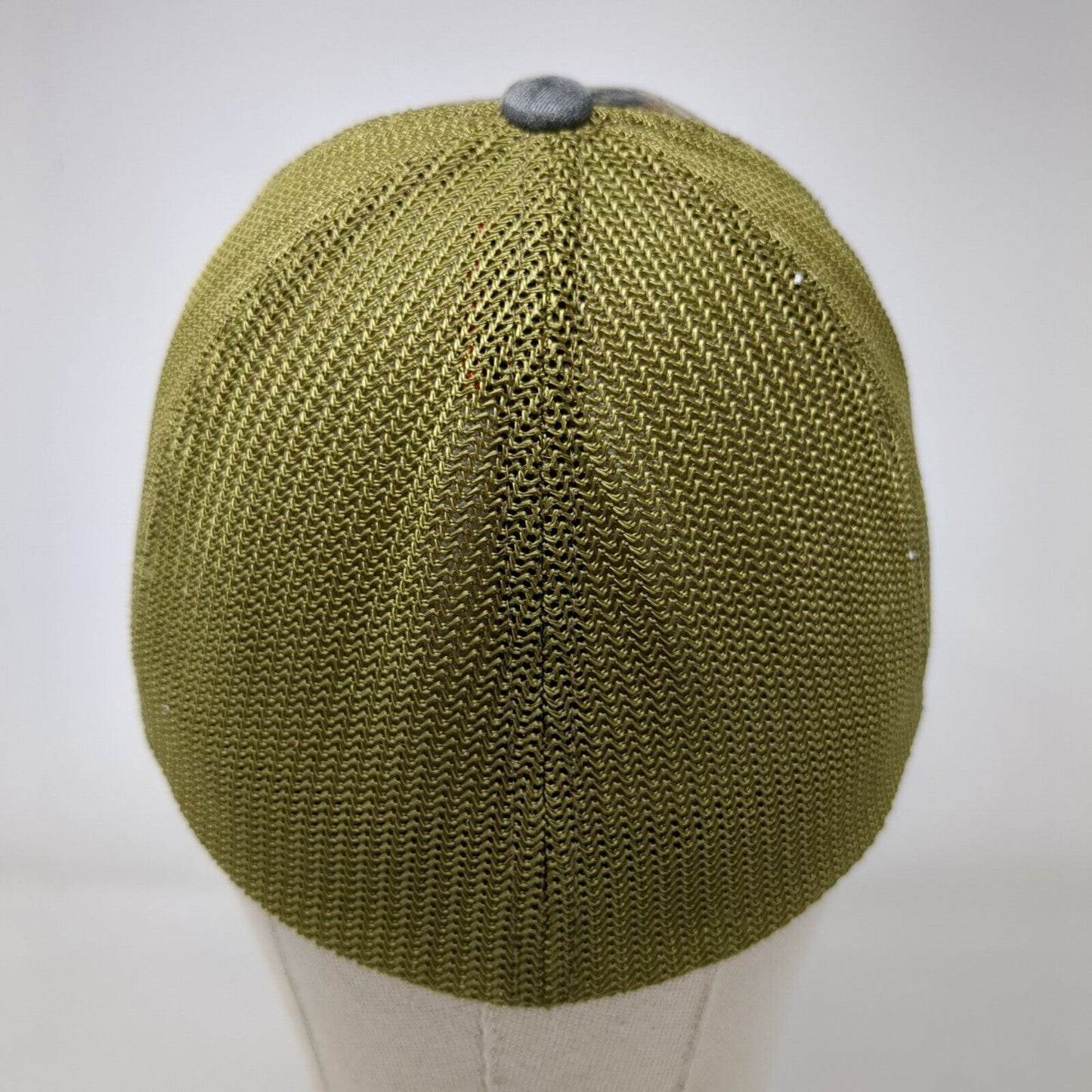 Top Down Restoration Fitted Mesh Back Trucker Hat Camo One Size Flexfit