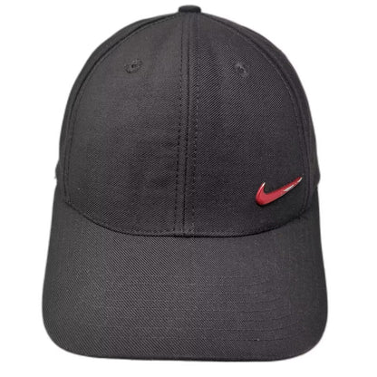 Nike Baseball Cap Black Green Undervisor Slideback Adjustable Hat Logo Vintage