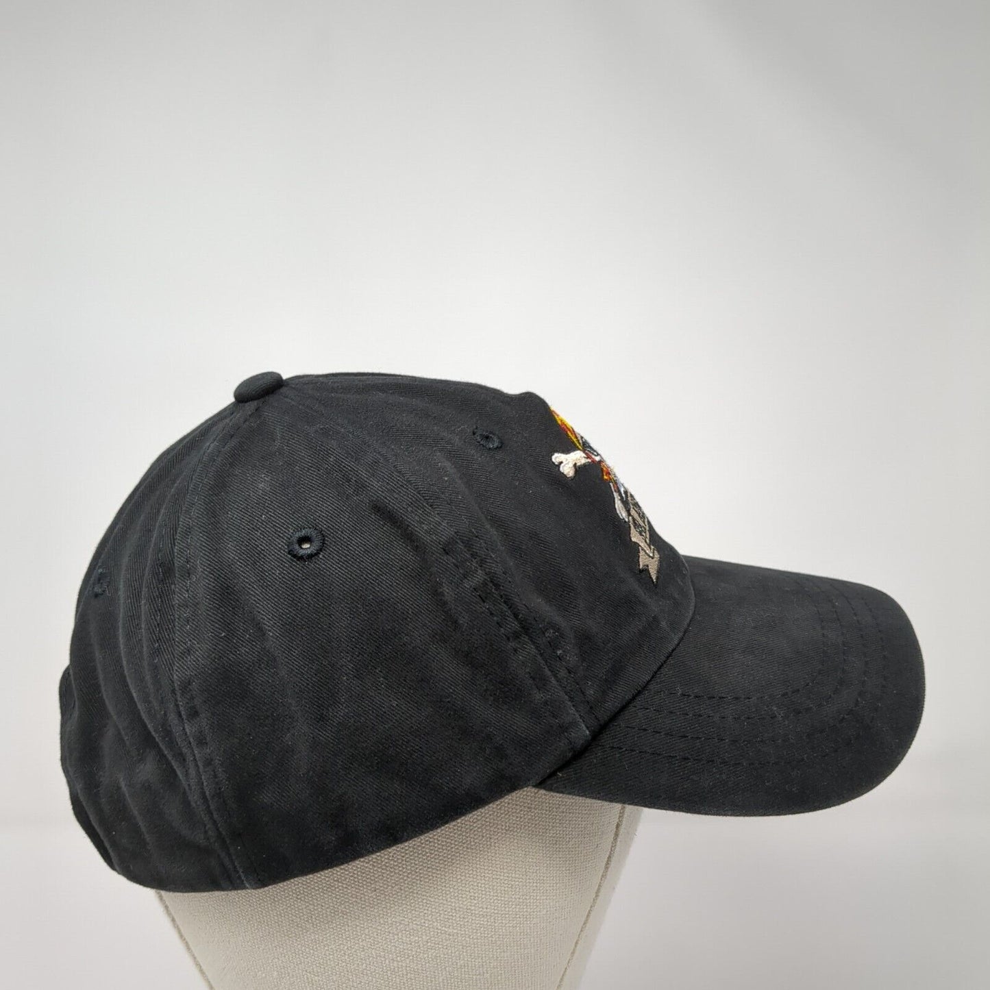 St. Augustine Strapback Hat Black One Size Adjustable Embroidered 6 Panel Sherry