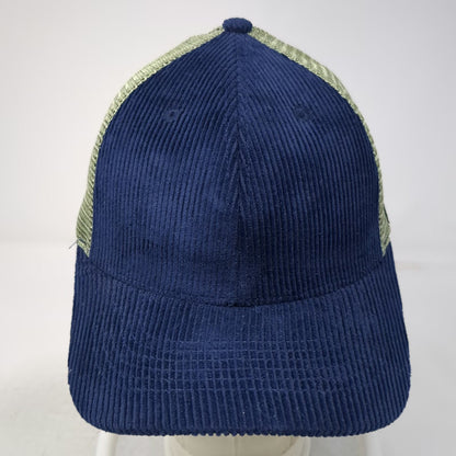 Spacecraft Trucker Hat Blue Green One Size Corduroy Mesh Topo Map Snapback
