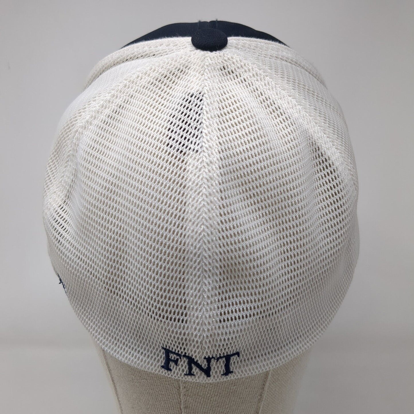 FNT Idaho Fitted Mesh Back Trucker Hat Blue S-M Embroidered Colorblock