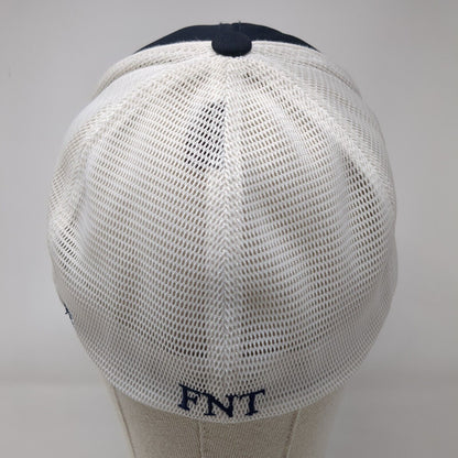 FNT Idaho Fitted Mesh Back Trucker Hat Blue S-M Embroidered Colorblock