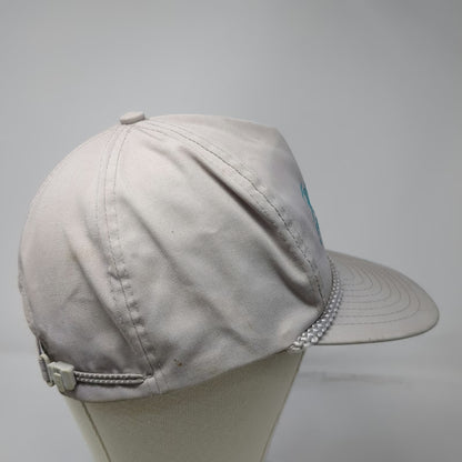 5 Panel Gray Hat One Size Turf Paradise Race Course Horse Racing Rope Adjustable
