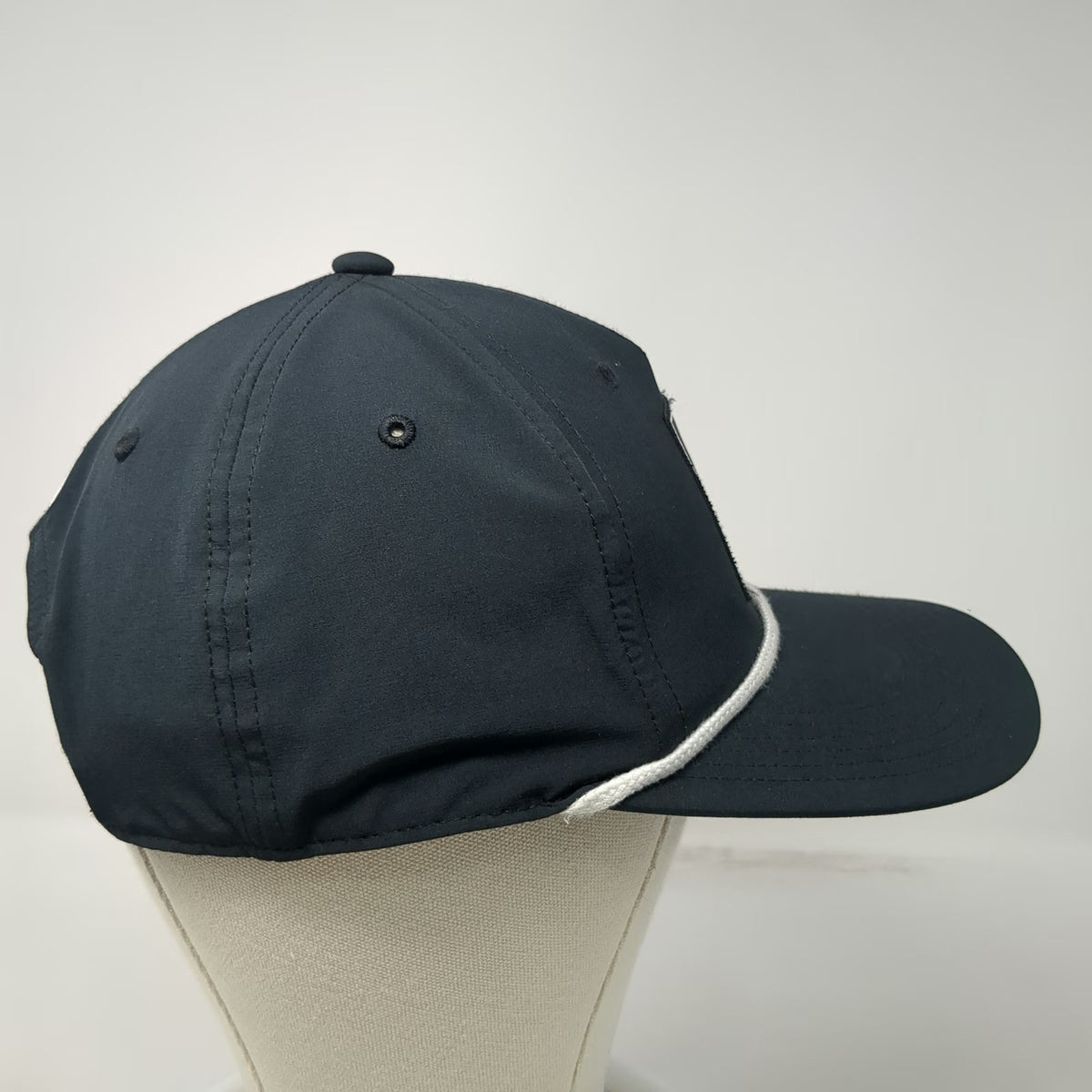 Adidas 5 Panel Black Hat One Size Square Patch Rope Recycled AEROREADY Snapback