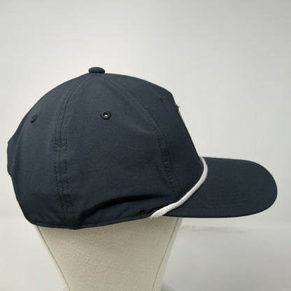 Adidas 5 Panel Black Hat One Size Square Patch Rope Recycled AEROREADY Snapback