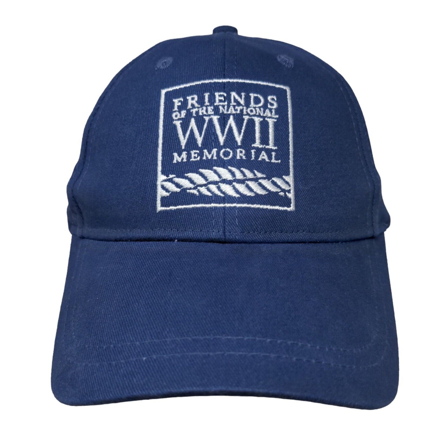 Friends of the National WWII Memorial Strapback Hat Blue One Size Embroidered