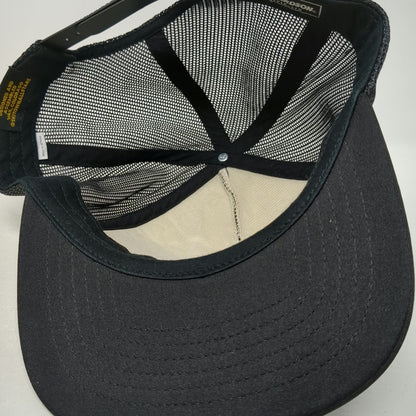 Richardson Trucker Hat Black One Size Send It Ski Town All-Stars Yellow Rope