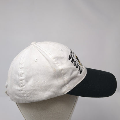 Alaska Denali Strapback Hat White One Size Adjustable Embroidered Cotton
