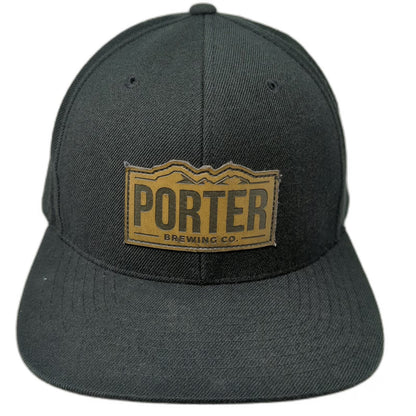 Richardson Snapback Black One Size Porter Brewing Co Brewery Patch Flat Brim Hat