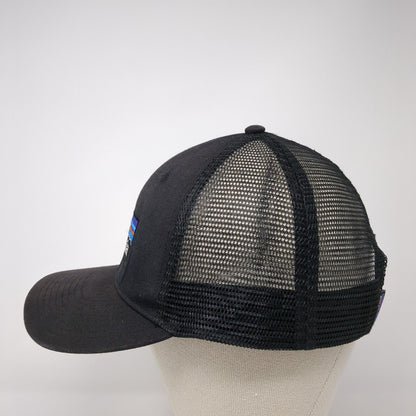 Patagonia Snapback Trucker Hat Black One Size Mesh Back Adjustable