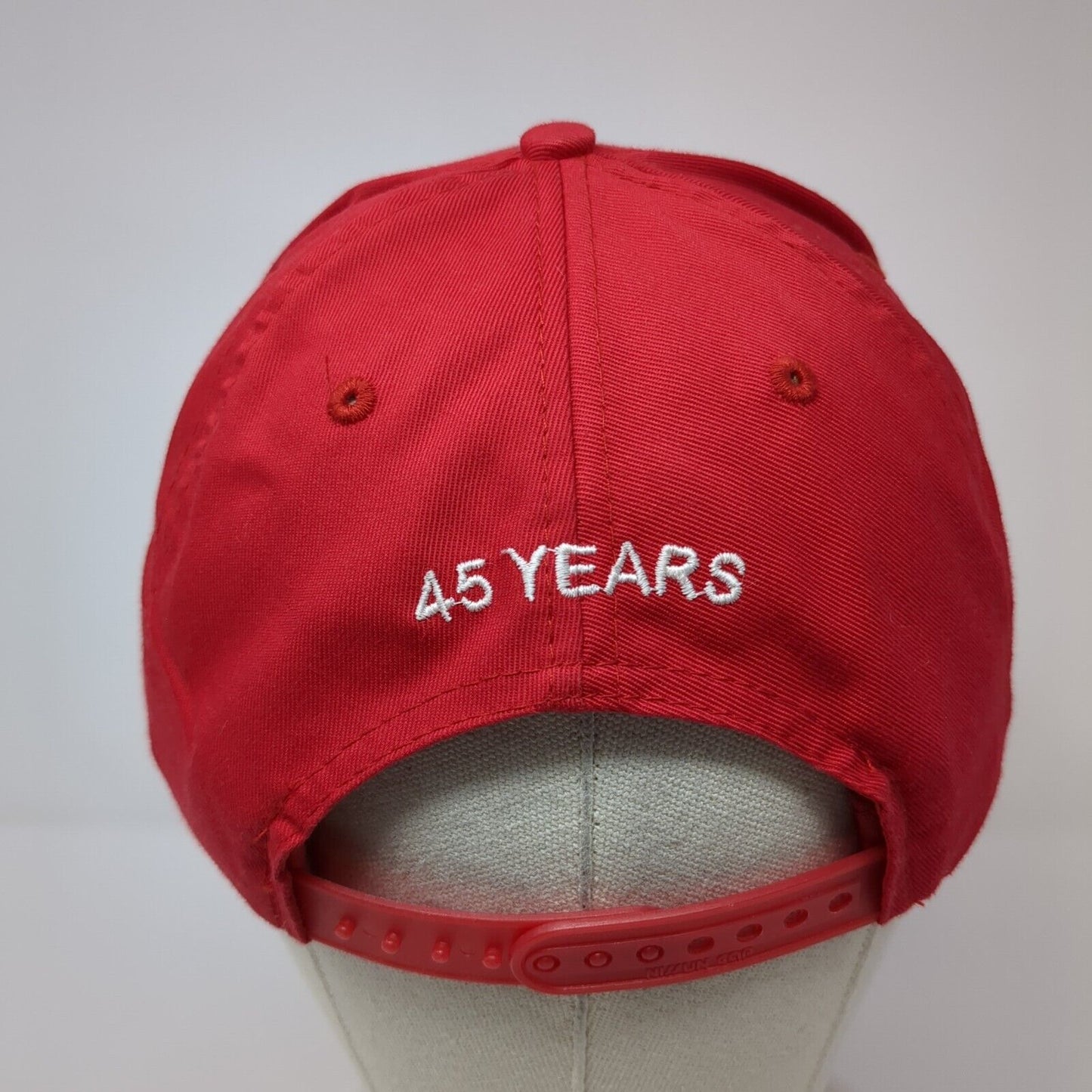 C-A-L Ranch Stores 45 Years Snapback Hat Red One Size Adjustable Nissun
