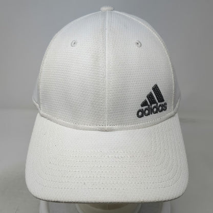 Adidas Baseball Cap White XL Stretch Fit Embroidered Mountain Logo Sport Hat