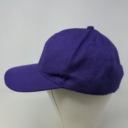 City Hunter Men's Strapback Hat Purple Blank 100% Polyester Adjustable