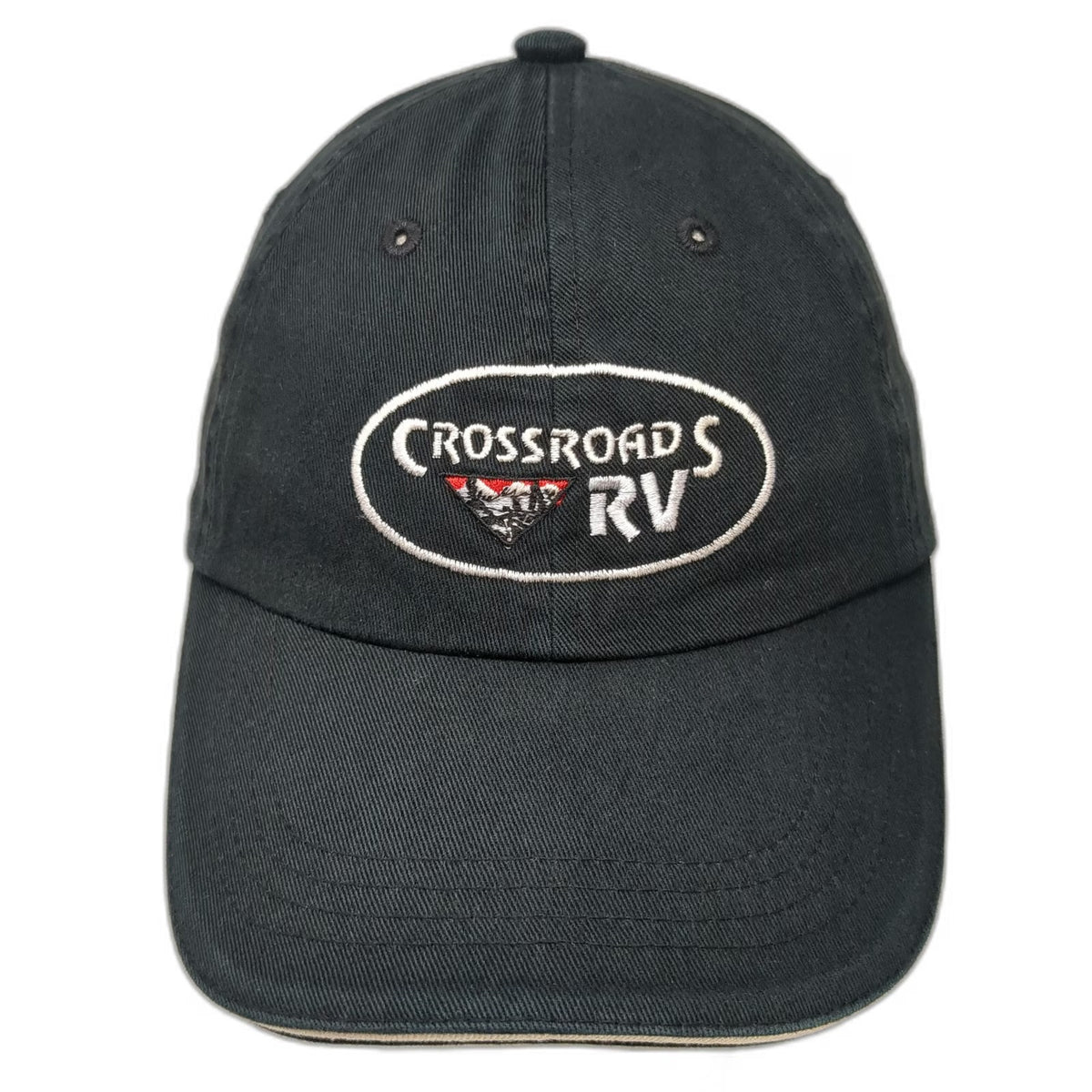 Port Authority Baseball Cap Black One Size Crossroads RV Embroidered Cotton Hat