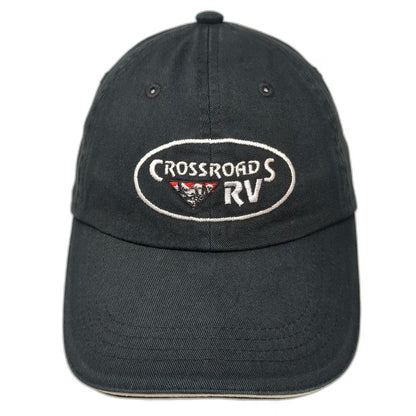 Port Authority Baseball Cap Black One Size Crossroads RV Embroidered Cotton Hat