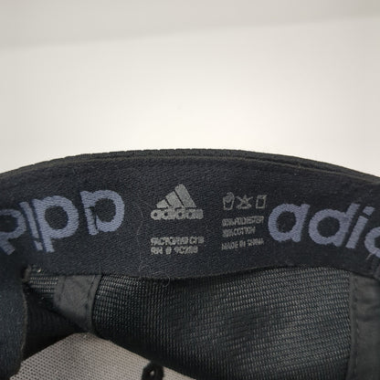 Adidas Fitted Hat Black Embroidered Logo A-Flex Size S/M Polycotton