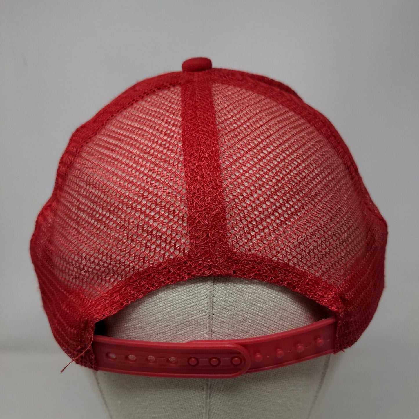 Shark Week Snapback Trucker Hat Red OSFA 5 Panel Mesh Back Discovery Channel
