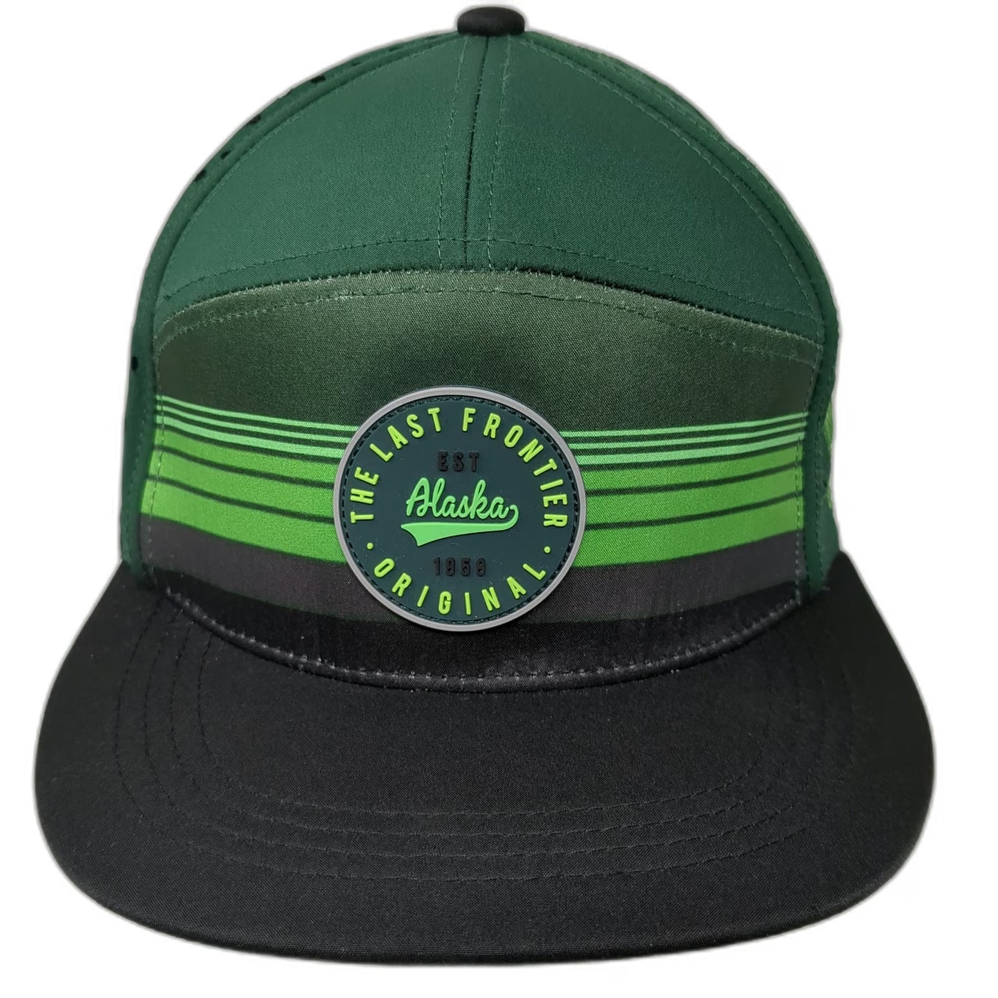 Robin Ruth 5 Panel Green One Size Alaska Moose Last Frontier Strapback Hat