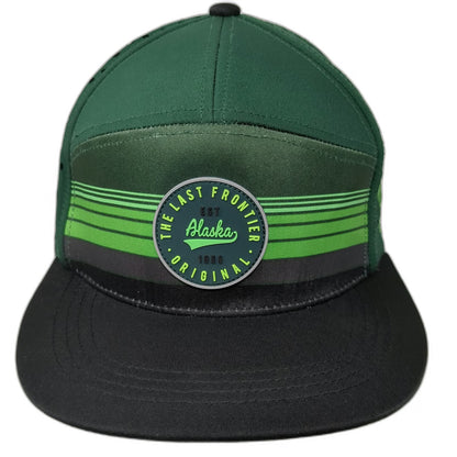Robin Ruth 5 Panel Green One Size Alaska Moose Last Frontier Strapback Hat
