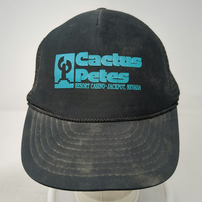 Nissin Trucker Hat Black One Size Cactus Petes Resort Casino Nevada Snapback