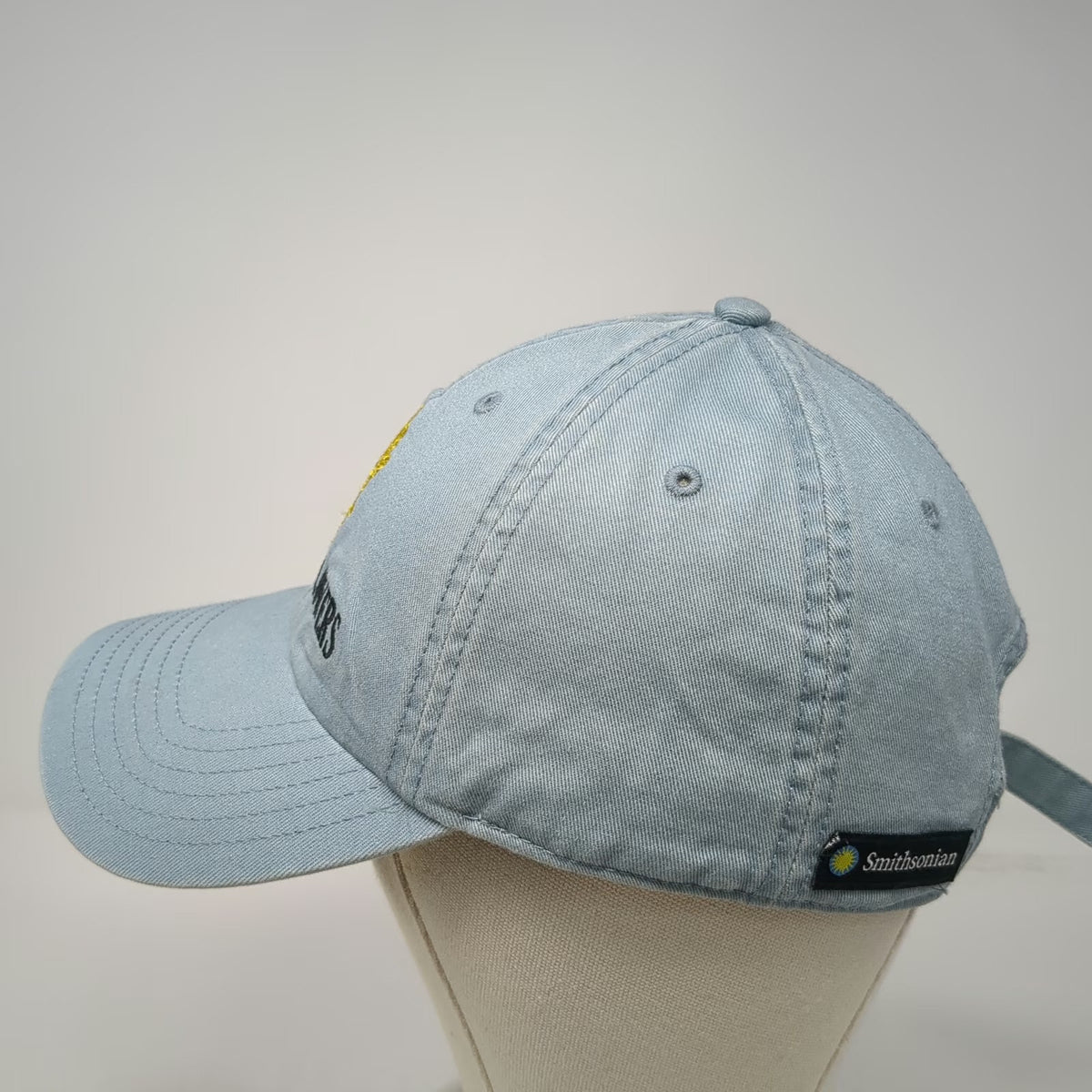 Smithsonian Baseball Cap Blue One Size Plant More Flowers Yellow Slideback Hat