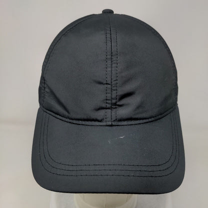 Unbranded Strapback Hat Black One Size Adjustable Vented Holes 6 Panel Blank