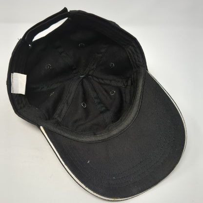 KNG Strapback Hat Black One Size Adjustable Butterfly Applique Rhinestone