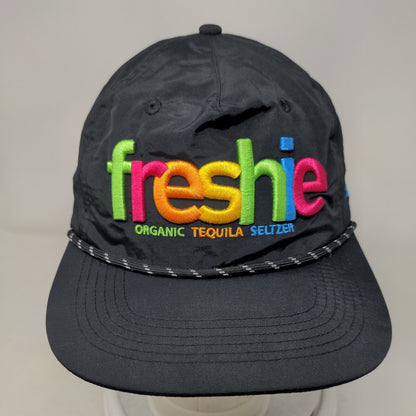Freshie Organic Tequila Seltzer Snapback Rope Hat Black One Size
