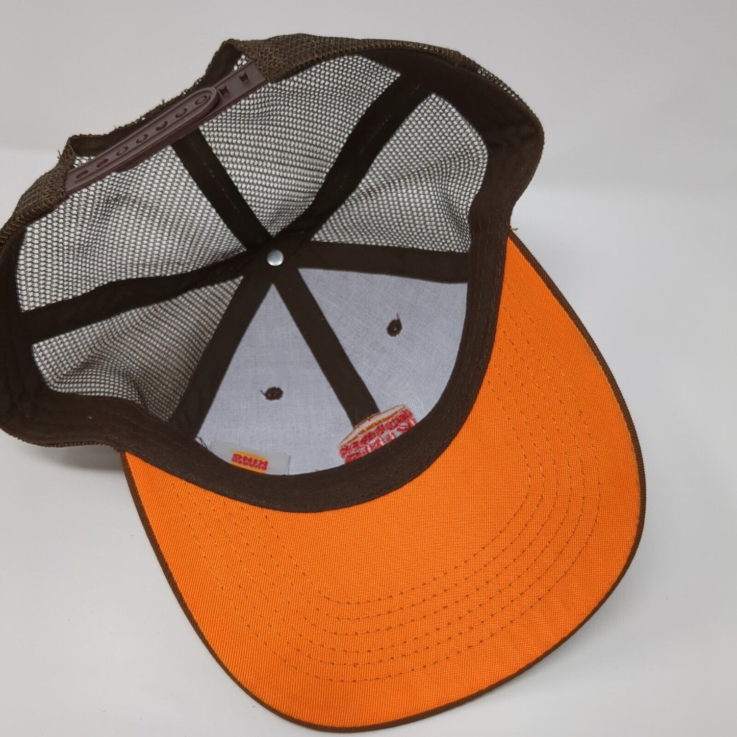 Burger King Snapback Trucker Hat Brown OS Adjustable Embroidered Mesh Back