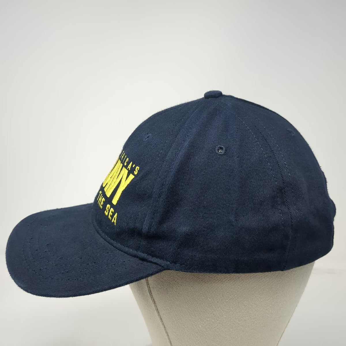 America's Navy Forged by the Sea Baseball Cap Blue One Size Hat Logo USA Made