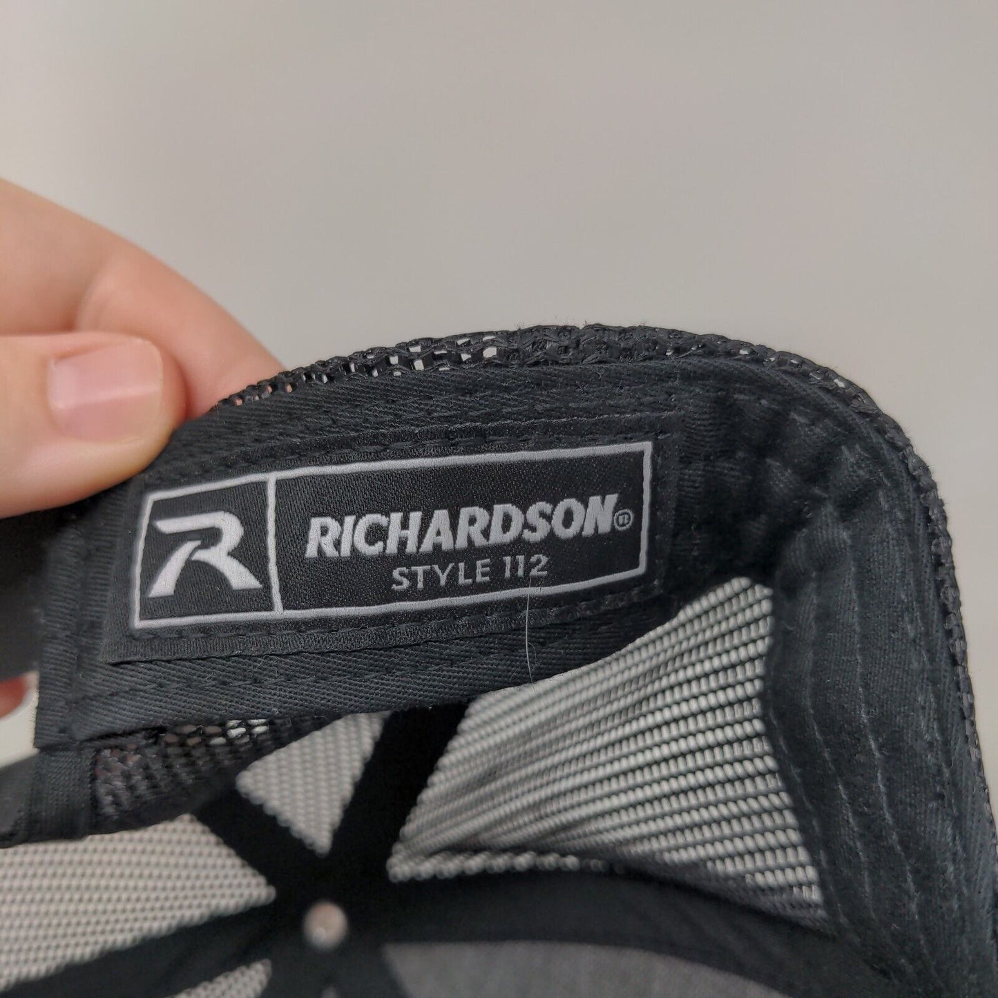 Richardson Snapback Mesh Back Trucker Hat Black One Size Solid Blank